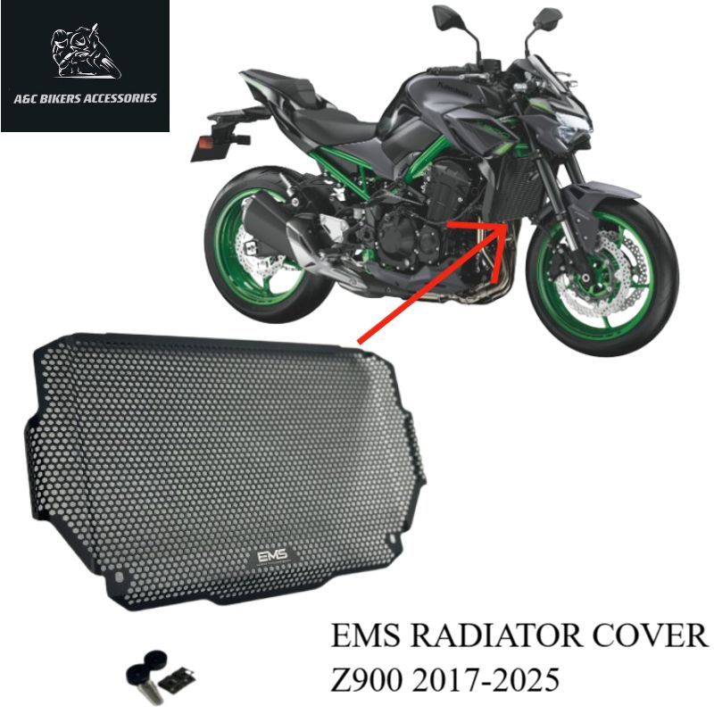 KAWASAKI Z900 Motorcycle EMS Radiator Cover Guard Aluminium 2017 ...