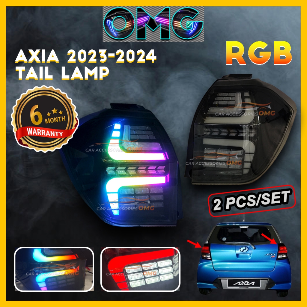 Perodua Axia 2023 - 2024 RGB Tail Lamp Tail Light LED Running Signal ...