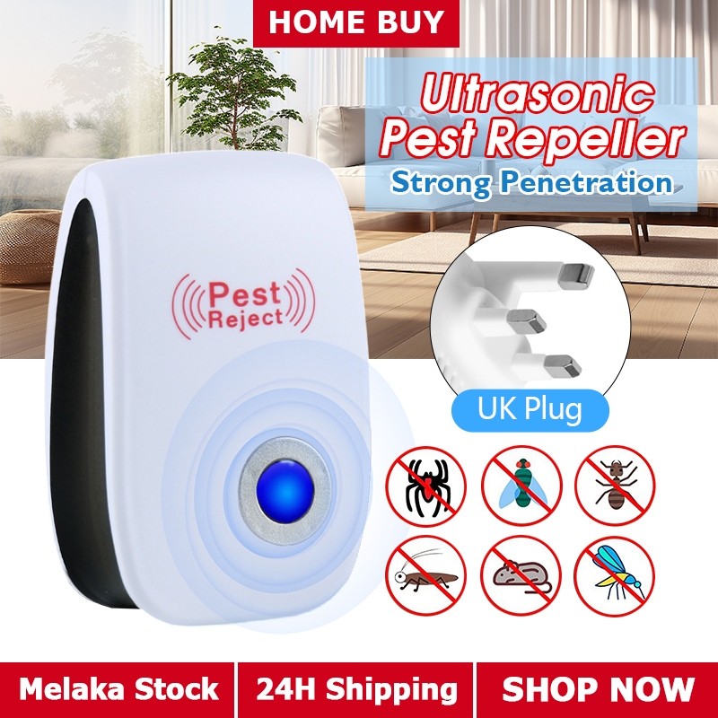UK Ultrasonic Pest Repellent Anti Mosquito Mouse Cockroach Electric ...