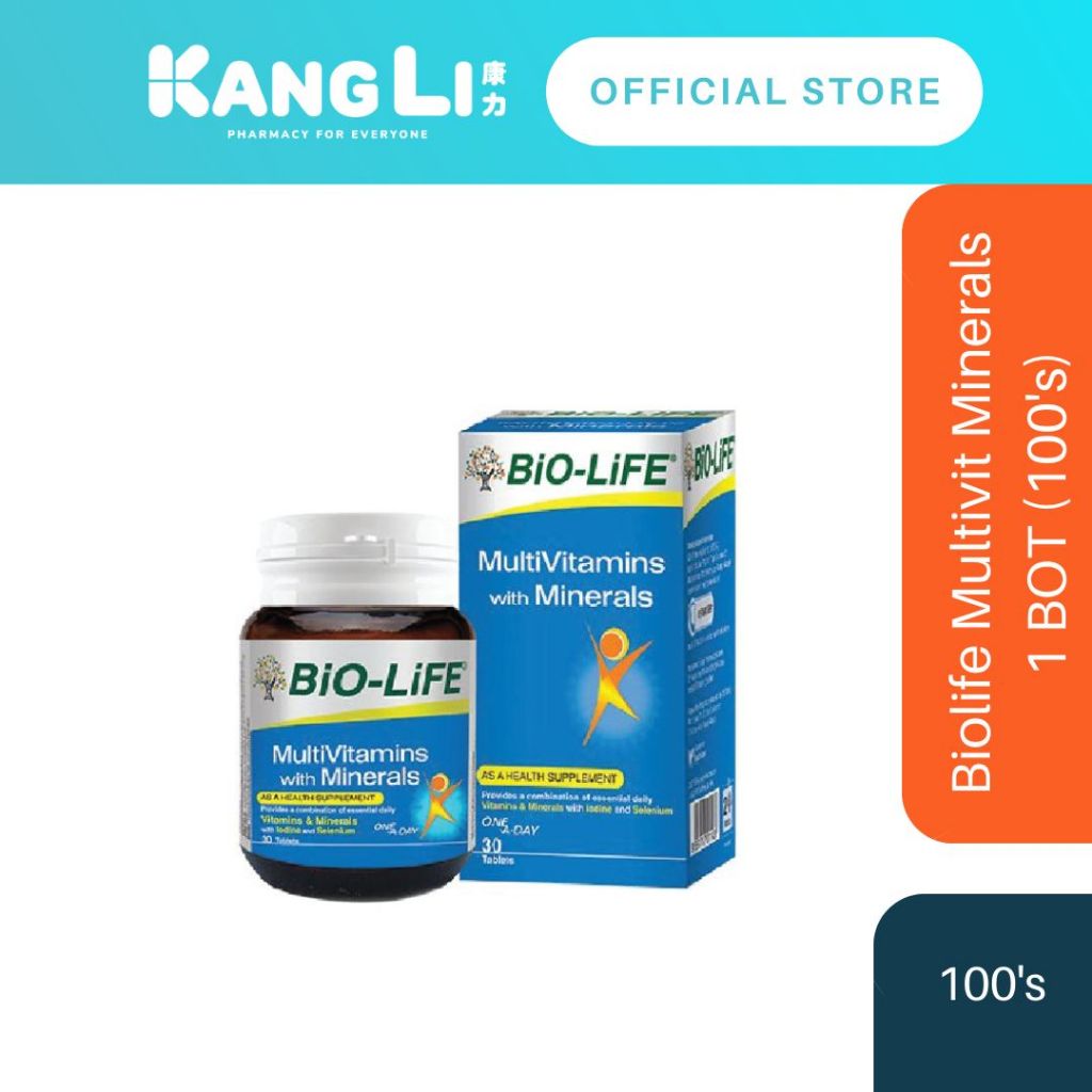 Biolife Multivit Minerals 1 BOT (100's) | Shopee Malaysia