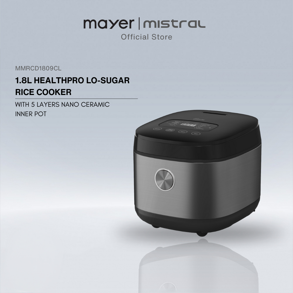 Mayer 1.8L Periuk Nasi | Health Pro Lo-Sugar Rice Cooker MMRCD1809CL ...