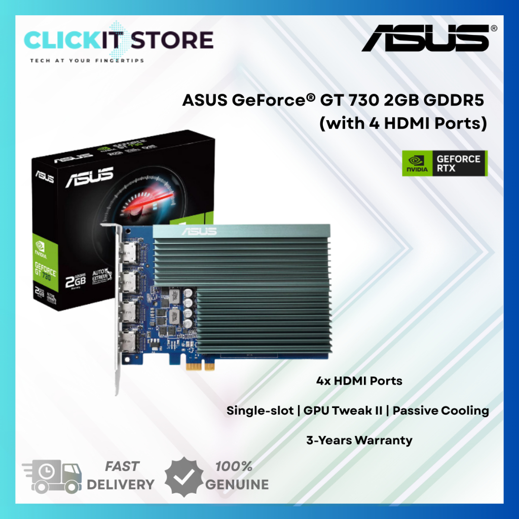 ASUS GeForce GT 730 SL 2GD5 BRK E   Tarjeta Gráfica   | ¡Musericordia