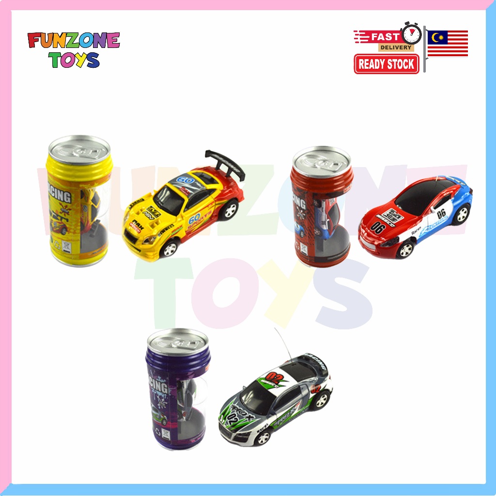 Mini RC Racing Car in Soda Can – Rechargeable Remote Control Toy ...