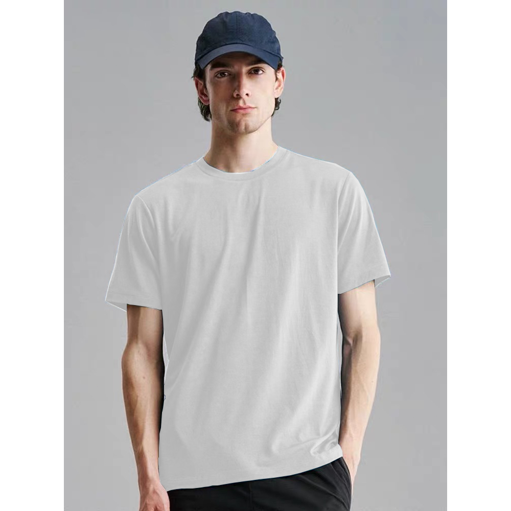 Microfiber ACTIVE drifit t-shirt Unisex round neck T-shirt WHITE color