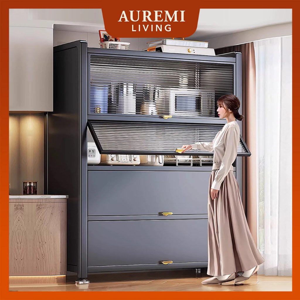 Auremi Kitchen Cabinet Rack Shelves Microwave Oven Kitchen Storage ...