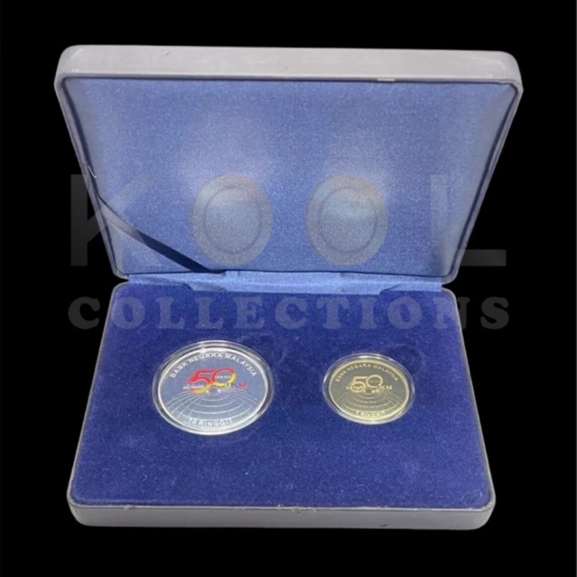 Malaysia UKM 50 Tahun Jubli Emas 10 Ringgit And 1 Ringgit Proof Coin ...