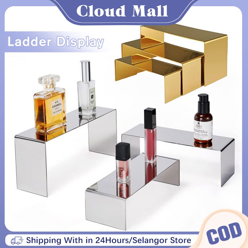 3Pcs Stainless Steel U-Shape Display Stand Gold/Sliver Showcase ...