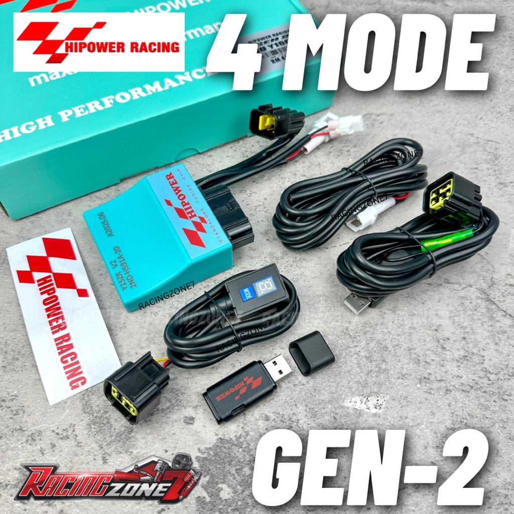 TERBARU GEN-2 HI POWER RACING ECU Y16/ Y15 V1 V2/ RSX RS150/ LC135 V8 ...