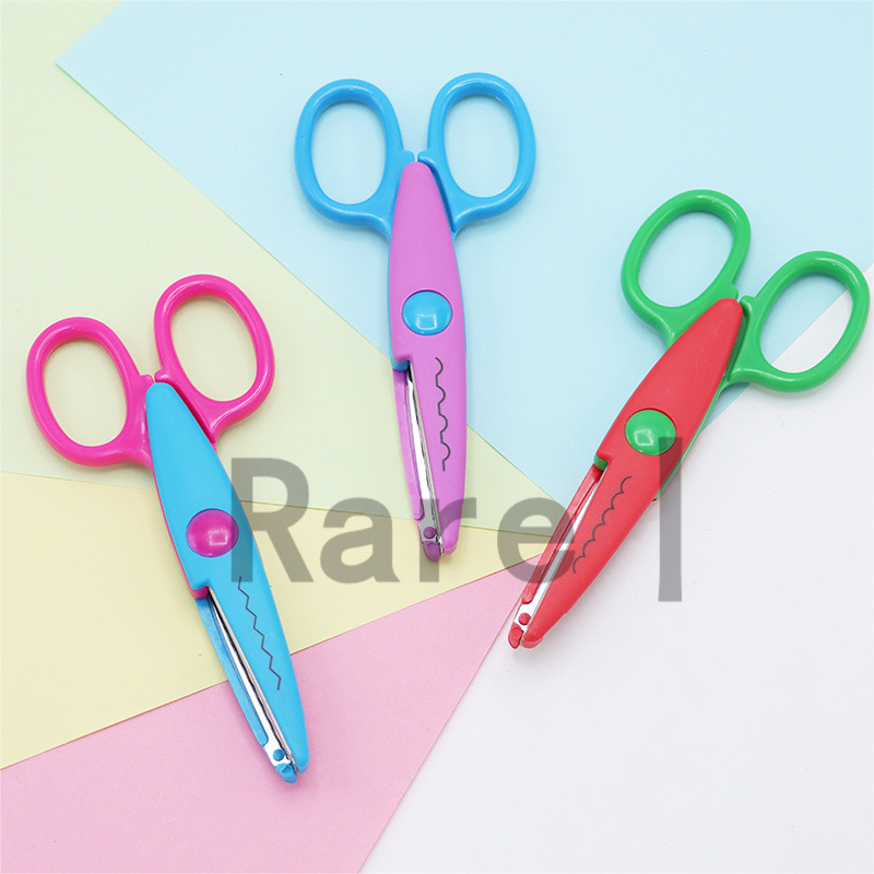 Creative Lace Art Scissors Child Safety Plastic Paper Cutting Wave Edge ...