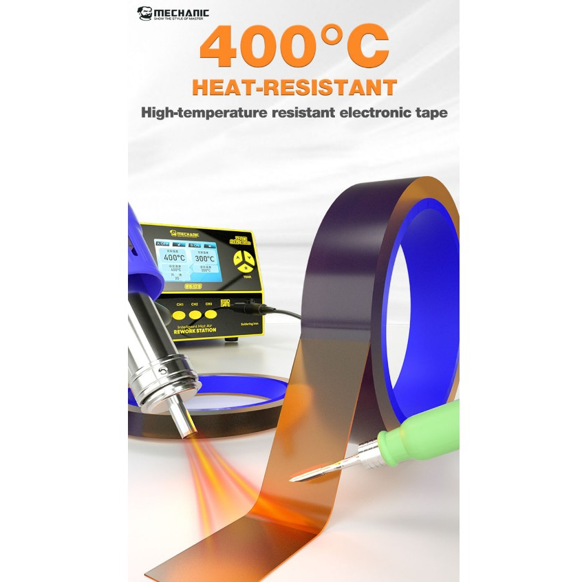 MECHANIC 400℃ High-Temperature Resistant Tape Polyimide Sticker 2mm/5mm ...