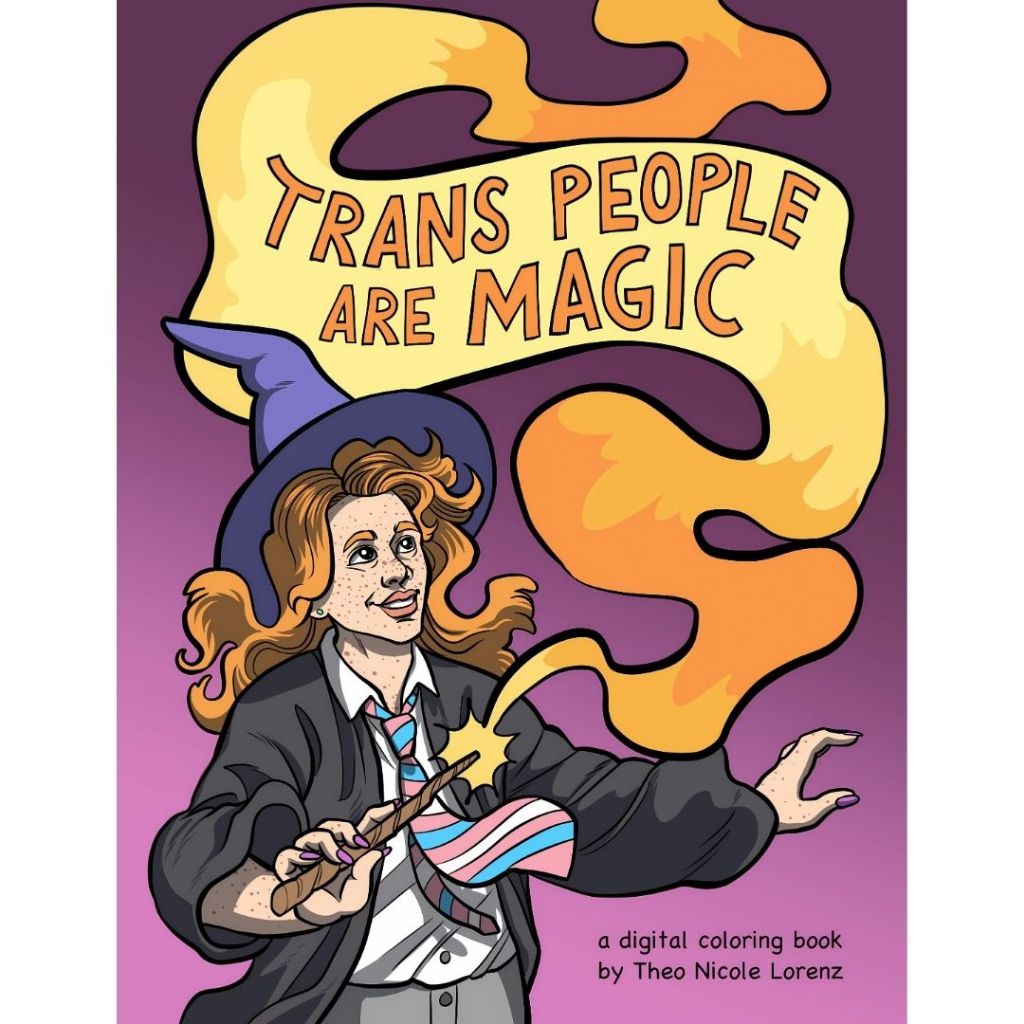 B041 Trans People Are Magic Coloring Book Printable PDF Digital ...