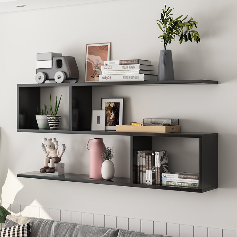 Wall Mounted Shelves Bookshelves 2/3 Layer Bedroom Living Room Rak Buku ...