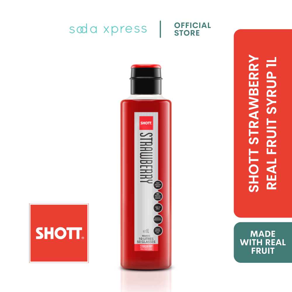 SHOTT Beverages Strawberry Syrup 1L | Shopee Malaysia