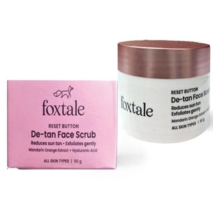 Foxtale De-Tan Face Scrub | with Mandarin Orange Extract & Hyaluronic ...