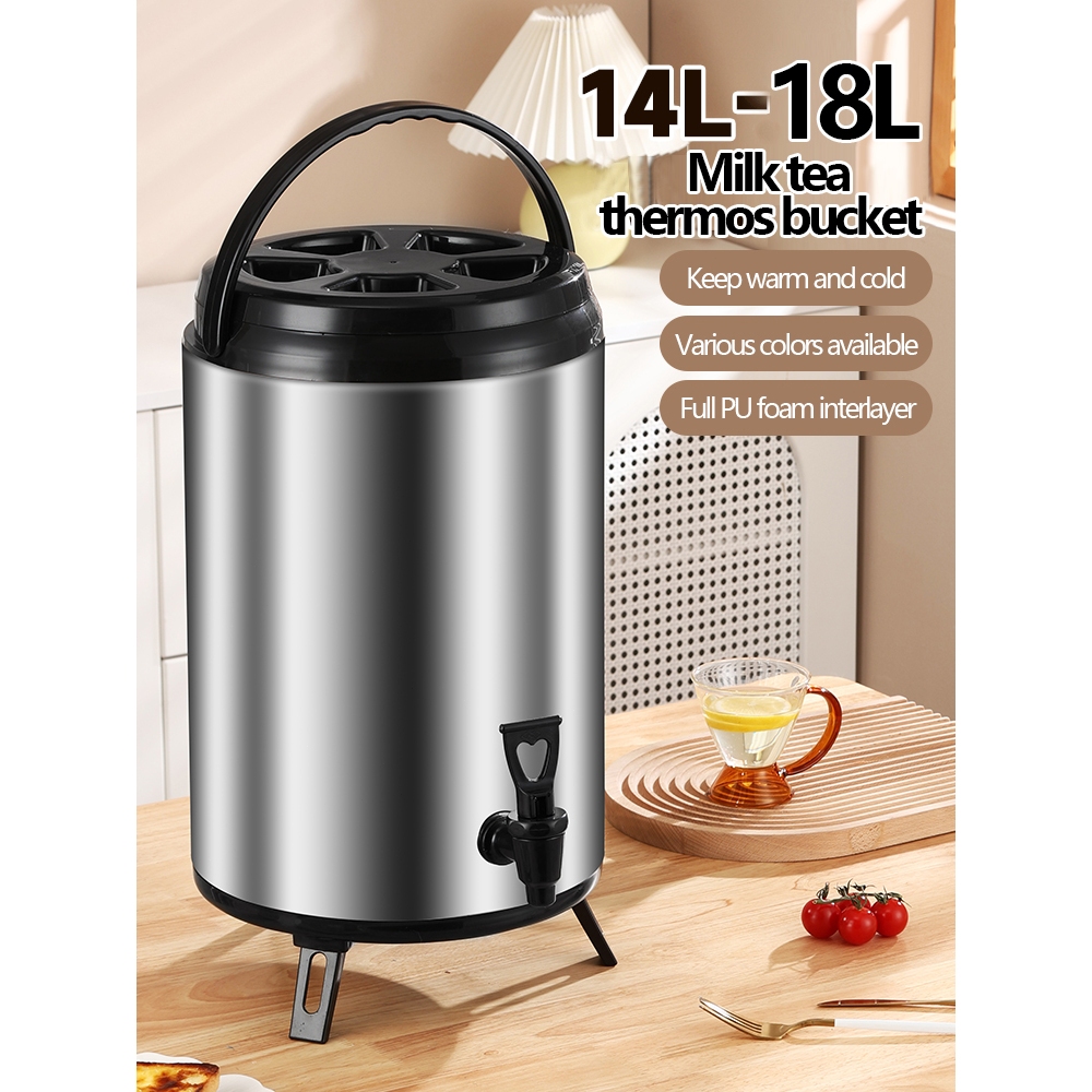 stainless steel water dispenser Coffee Milk Tea Pot Insulated Barrel ...