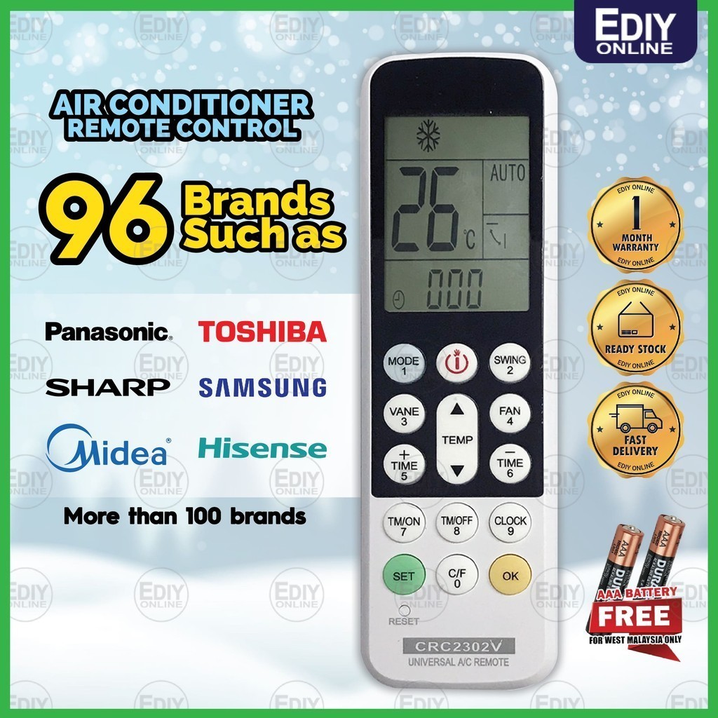 Universal Remote Control All Brand Air Conditioner sharp d@ikin chigo ...