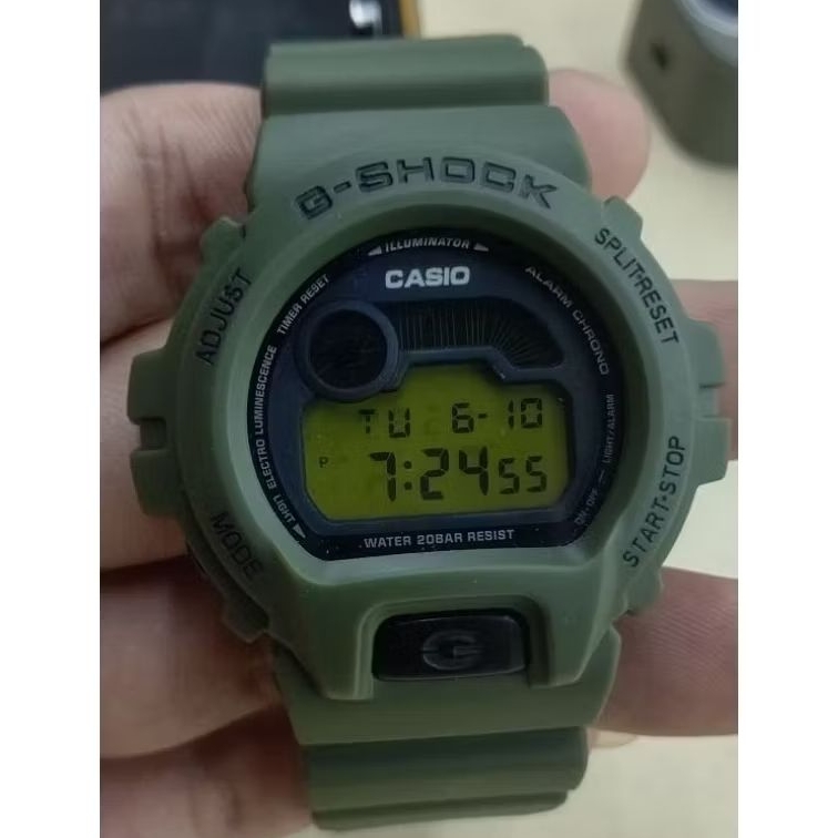 Casio G shock dw6900,japan 1557,size button buckle black Chrome