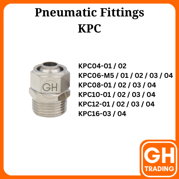 Pneumatic Fitting Air Hose Connector KPC Straight Male Union 4mm 6mm ...