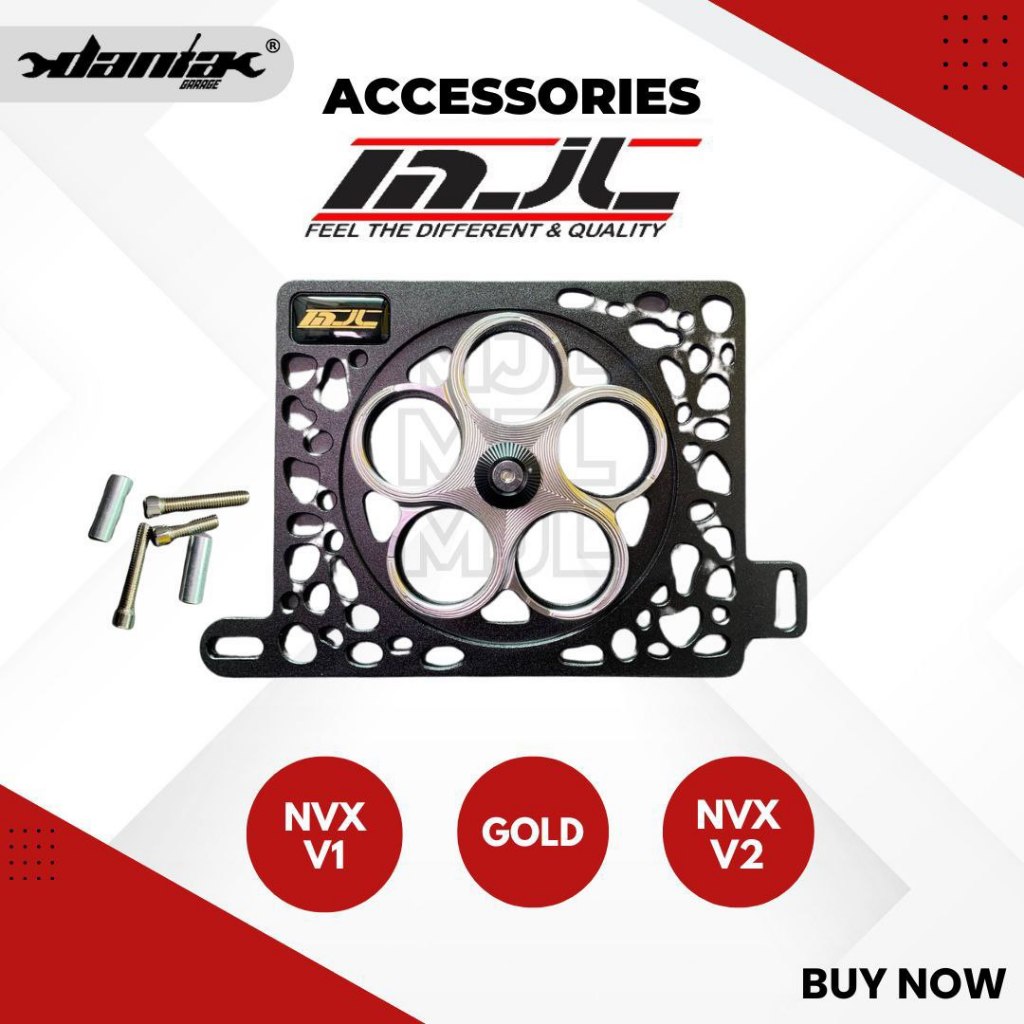 RADIATOR COVER W/ SPINNER CNC MJL NVX V1 V2 (SILVER/BLACK) | Shopee ...