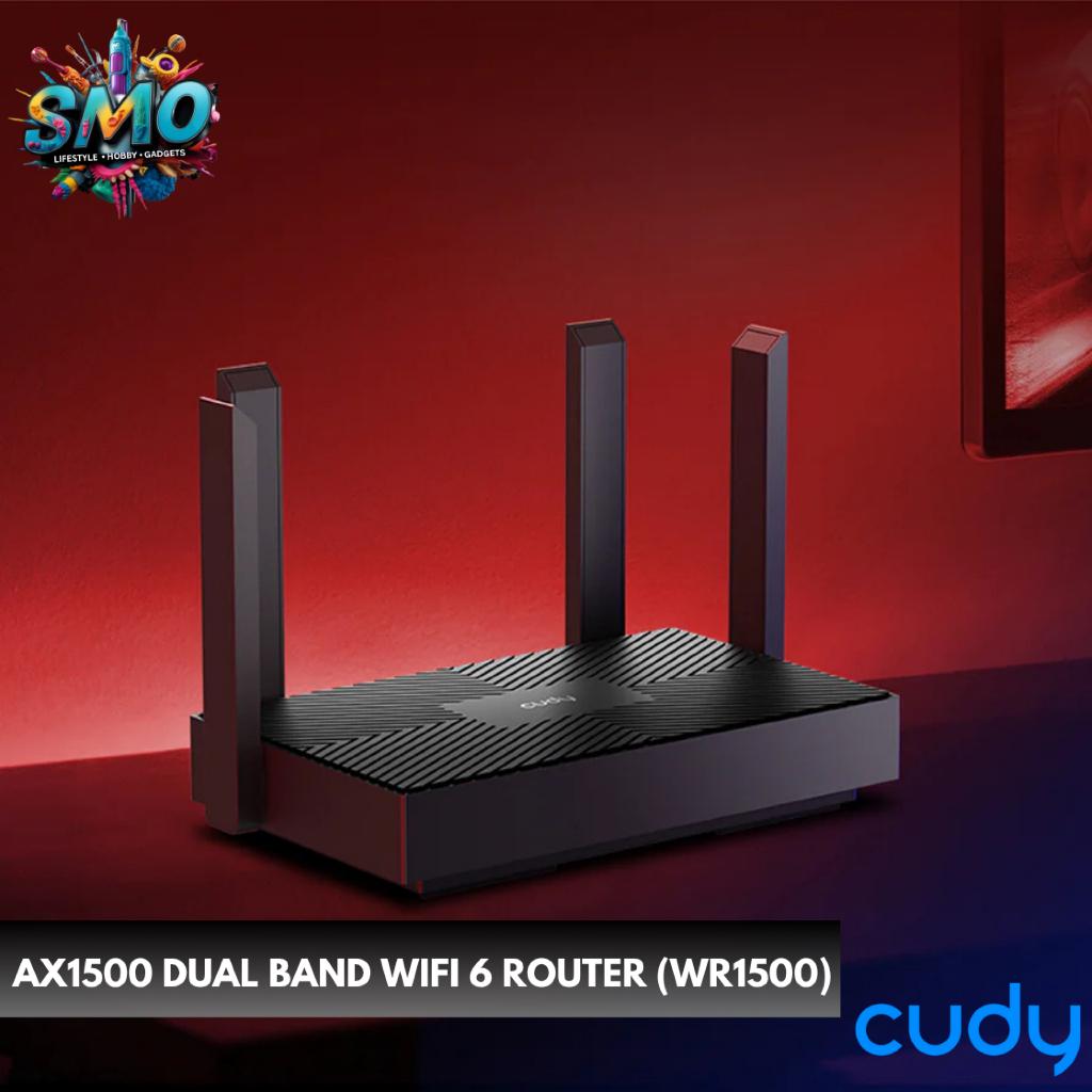 Cudy AX1500 Dual Band Wi-Fi 6 Router (WR1500) | Shopee Malaysia