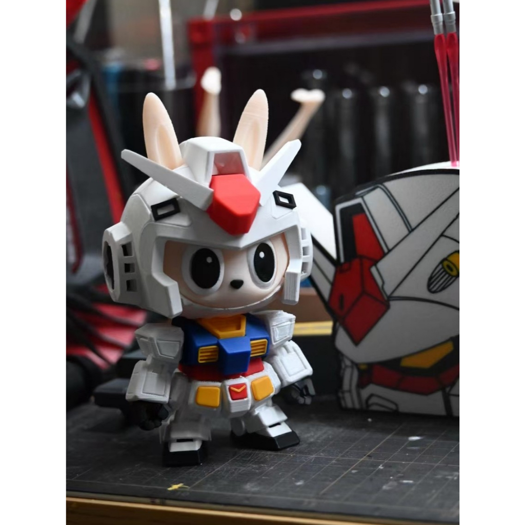 Labubu Gundam With Color Model Figure Gift Limited Special Edition ...