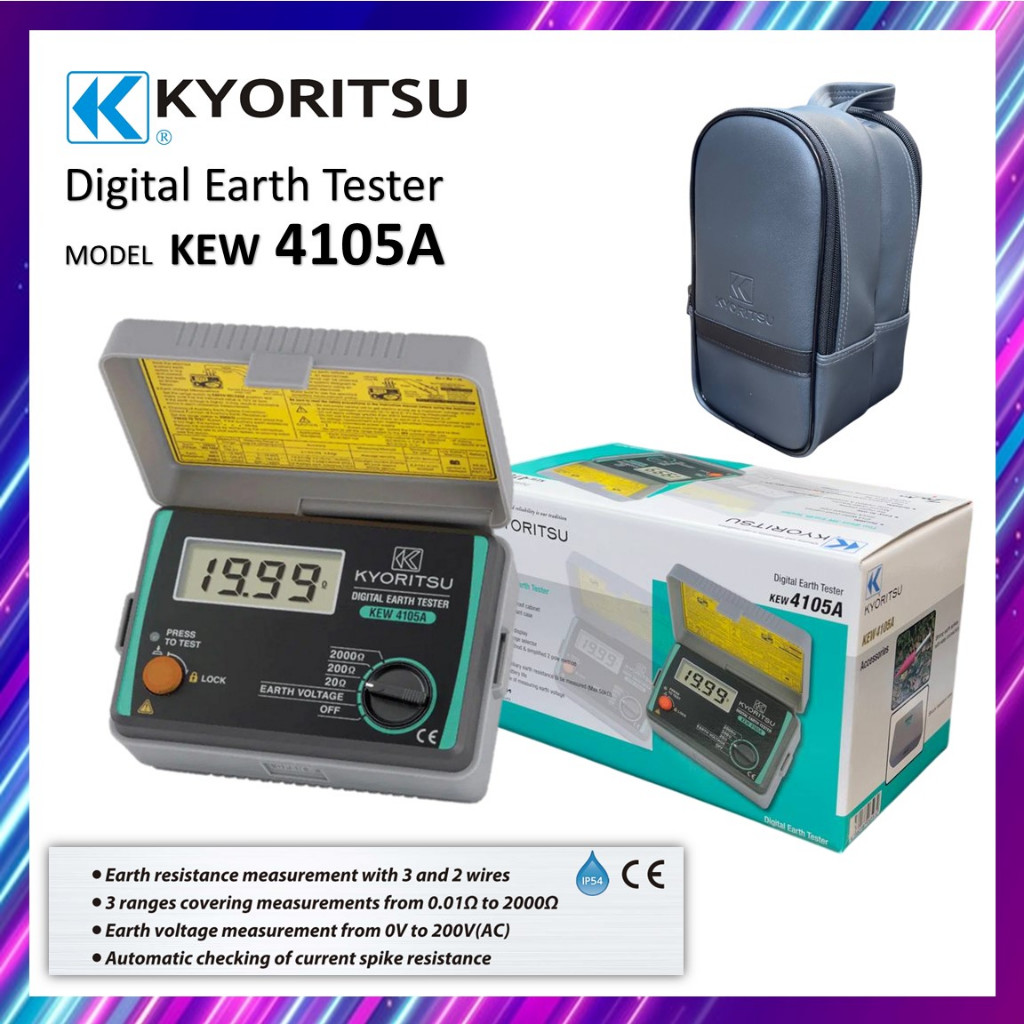 Kyoritsu KEW 4105A Earth Resistance Tester (Original) Penguji Rintangan ...