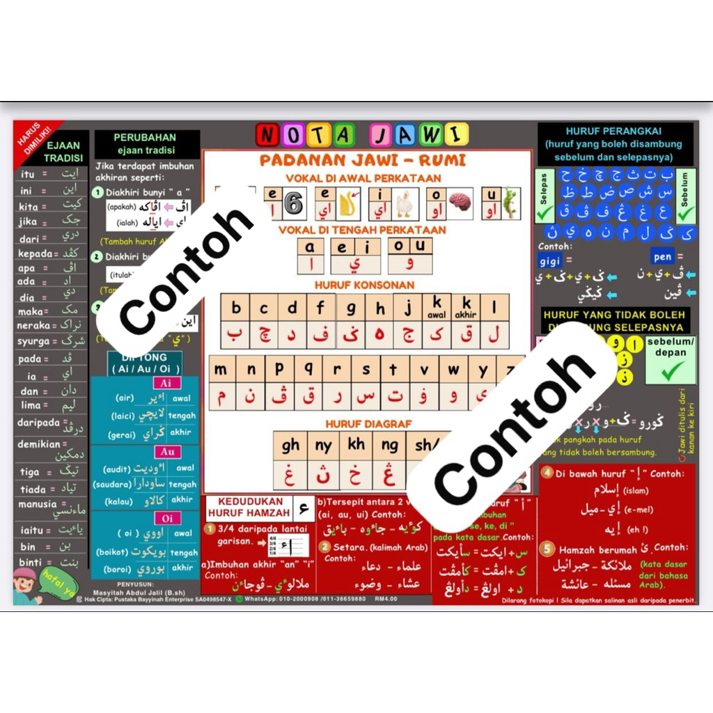 BELAJAR JAWI - KAEDAH NOTA RINGKAS (SAIZ A4) | Shopee Malaysia