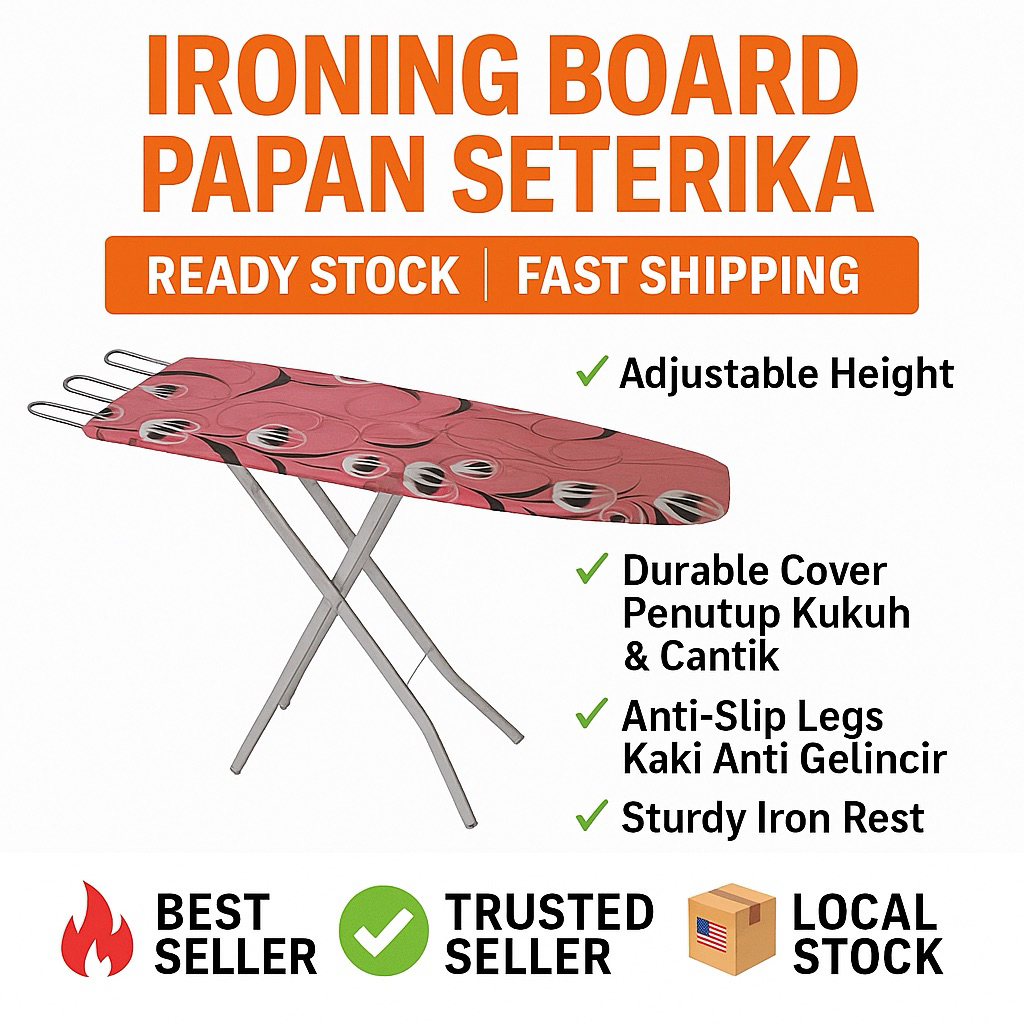 【Adjustable】 Foldable Iron Board Portable Mini Table Top Papan Foldable ...