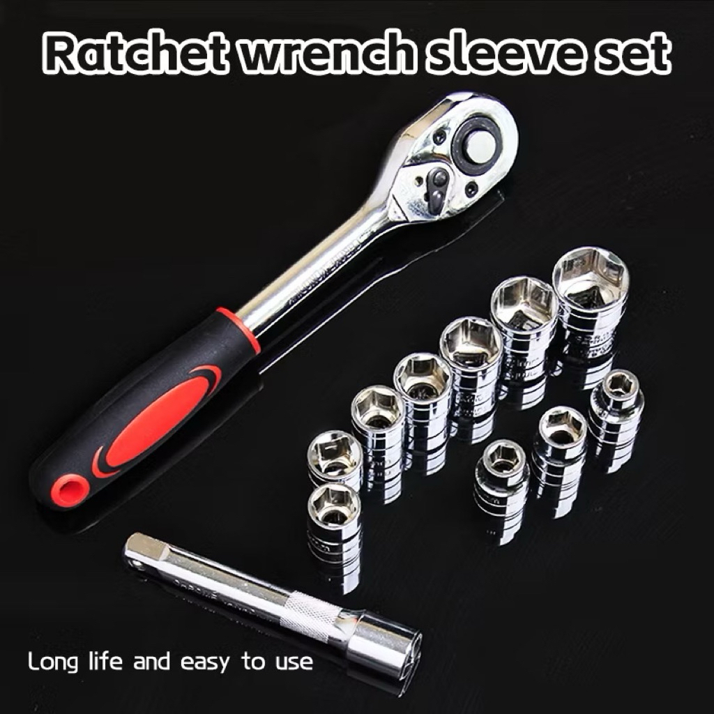 12PCS Heavy Duty Multiple Ratchet Spanner Allen Key Set Hand Tools ...