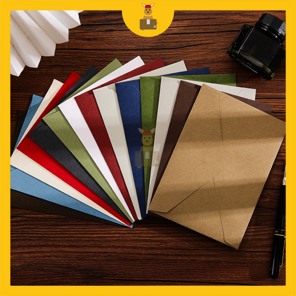 5PCS Colorful Kraft Paper Envelope Vintage Western Style Envelope ...