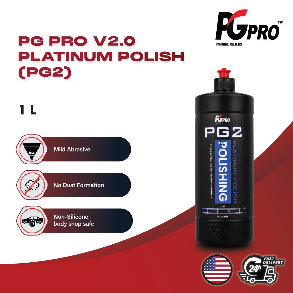 PG Pro V2.0 Platinum Polish (PG2) (1L) | High Gloss Finish | Fine Swirl ...