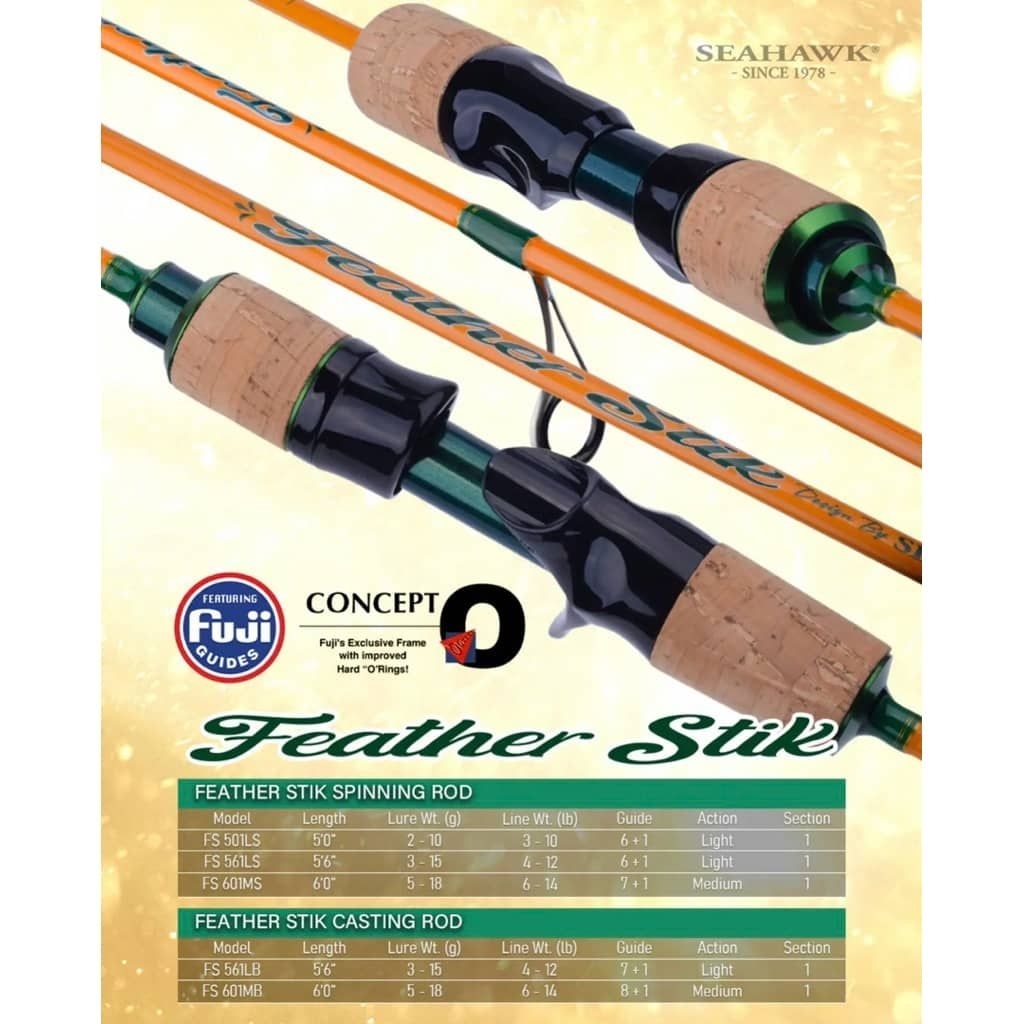 @Seahawk feather stik spinning and casting fishing rod | Shopee Malaysia