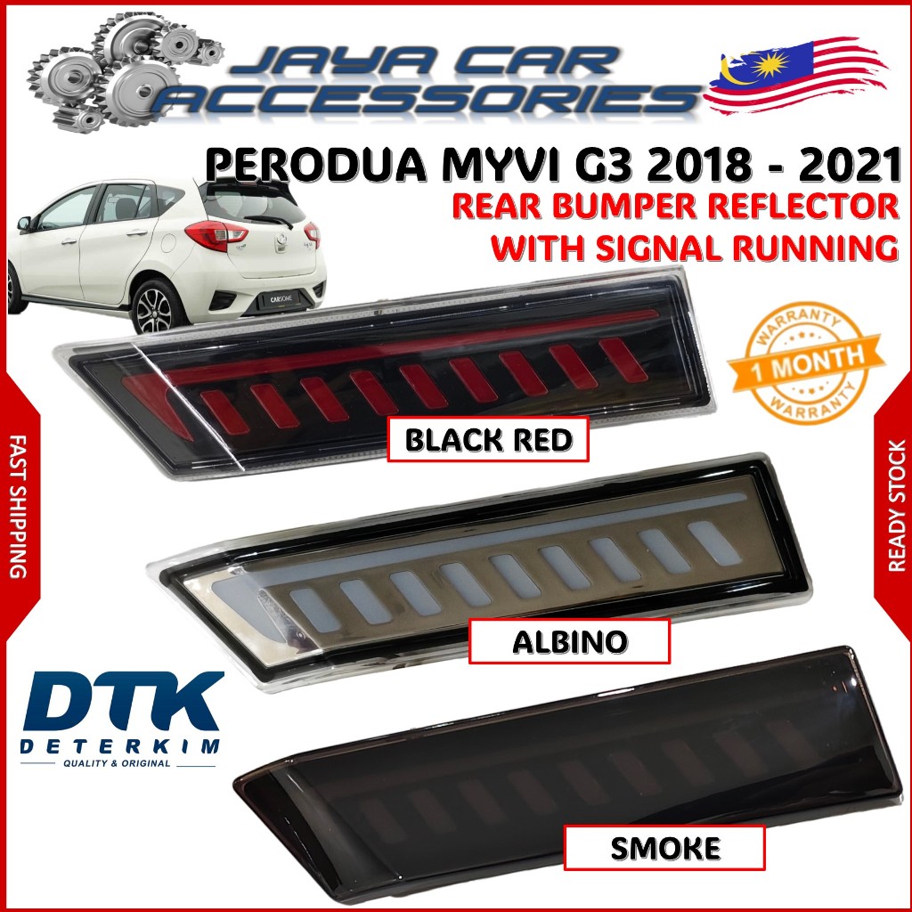 DTK Perodua Myvi G3 2018 - 2021 Dynamic Rear Bumper Reflector With ...