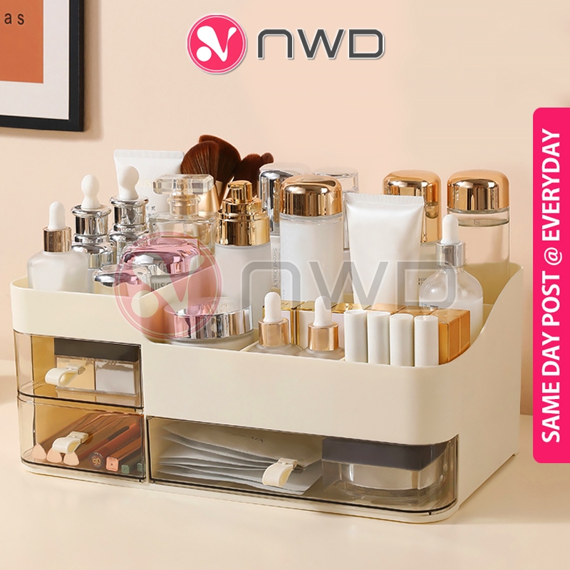 𝗖𝗥𝗬𝗦𝗧𝗔𝗟-𝗦𝗘𝗘 𝗗𝗥𝗔𝗪𝗘𝗥 》 Multi-Layer Makeup Cosmetics Storage Box Holder ...