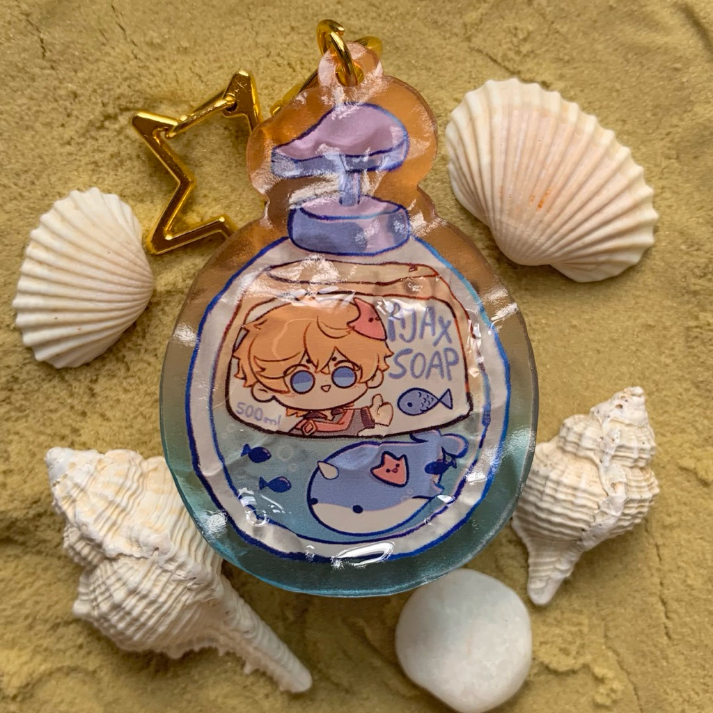 Childe water ripple keychain Genshin Impact fan made merchandise ...