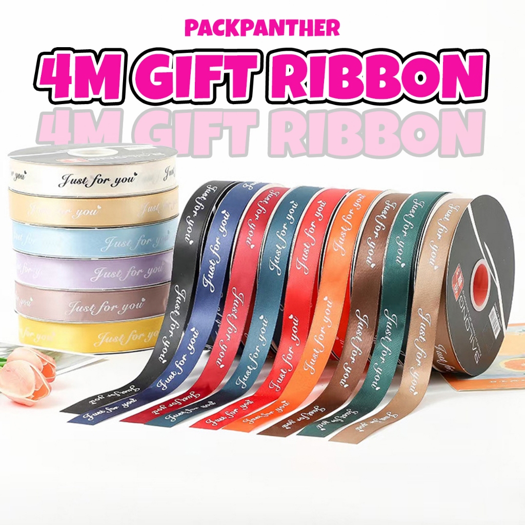 25mm Just For You Satin Ribbon Reben Hadiah Hiasan Gubahan Bunga DIY ...