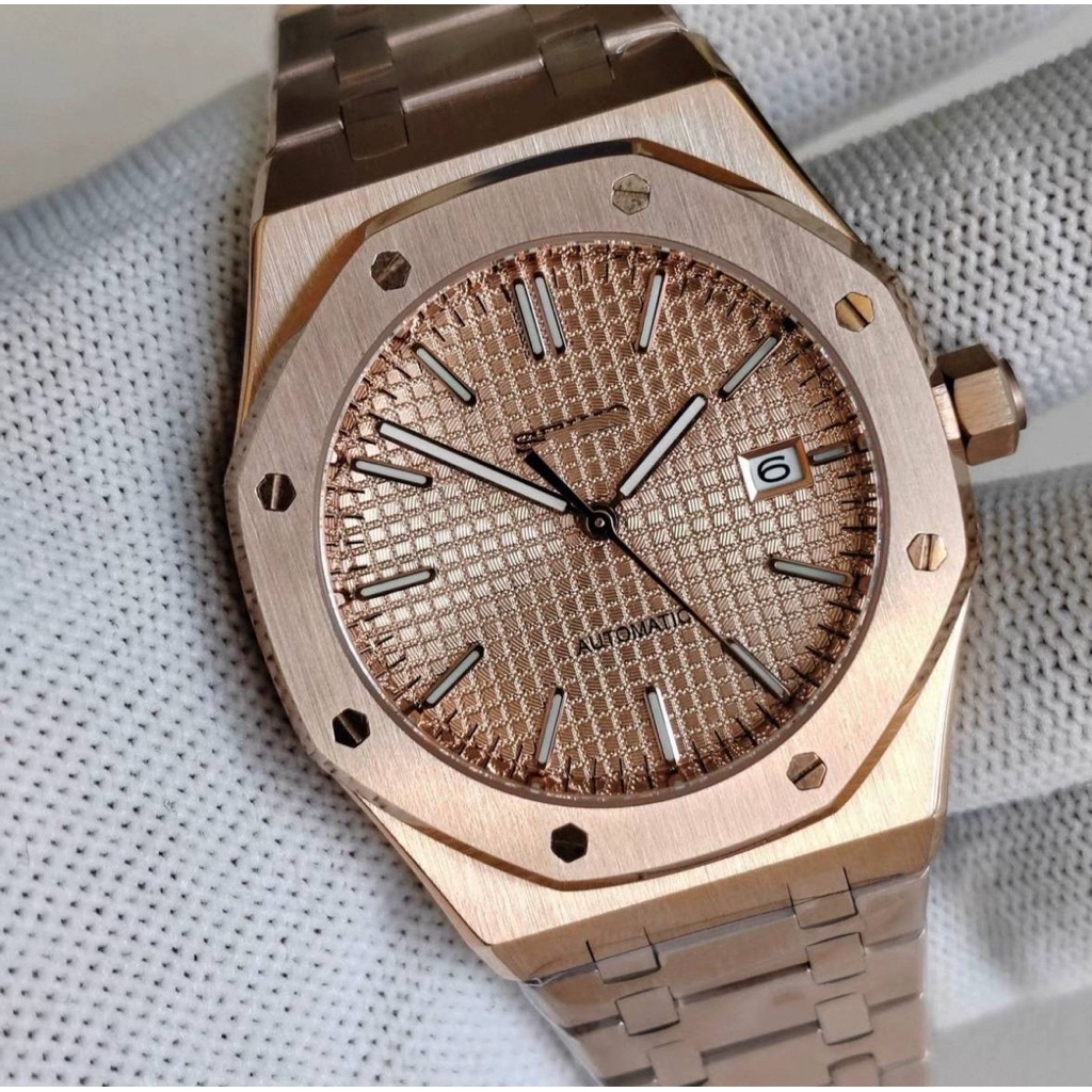 Seiko Mod AP Royal Oak Rose Gold 42mm | Shopee Malaysia