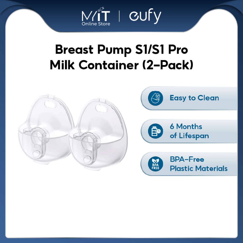 eufy Original Milk Container (2-Pack) for Wearable Breast Pump E10 / S1 ...