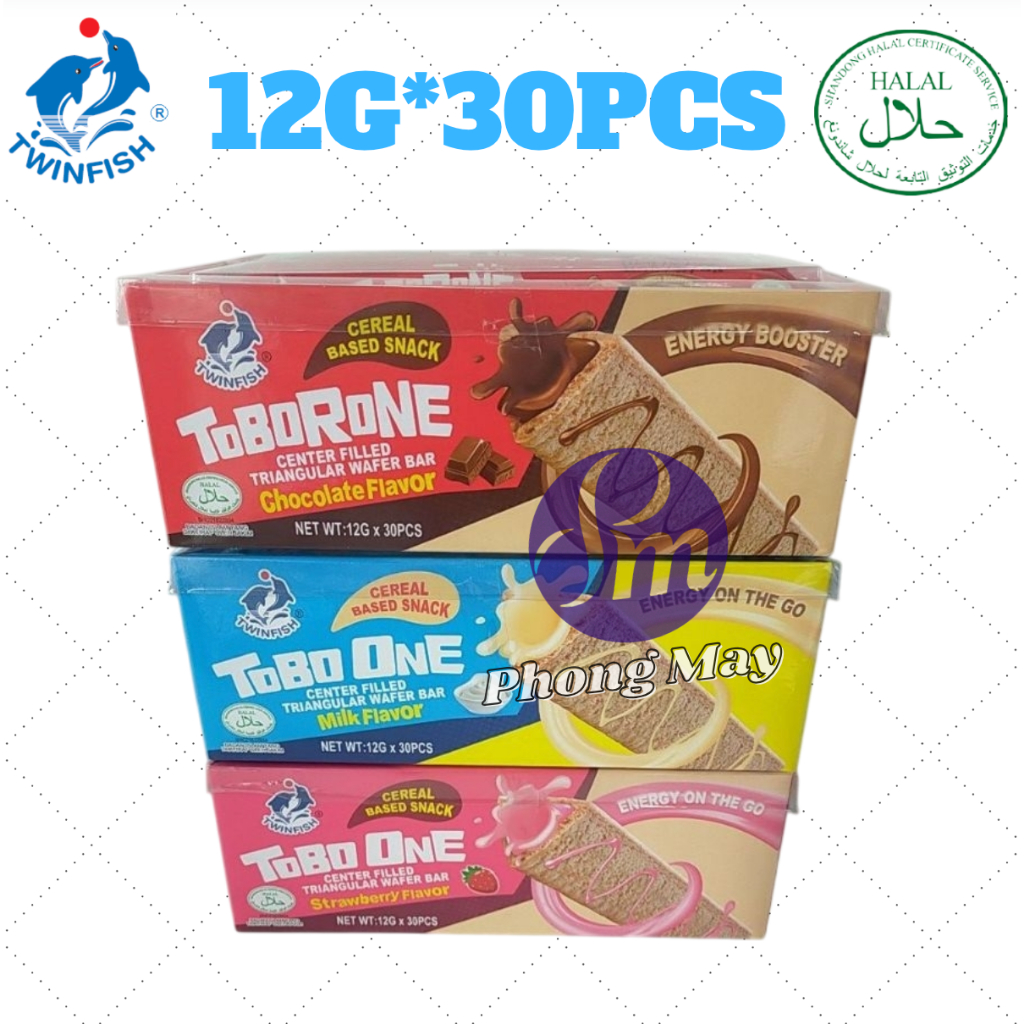 TWINFISH TOBO ONE CENTER FILLED TRIANGULAR WAFER BAR [12G x 30PCS ...