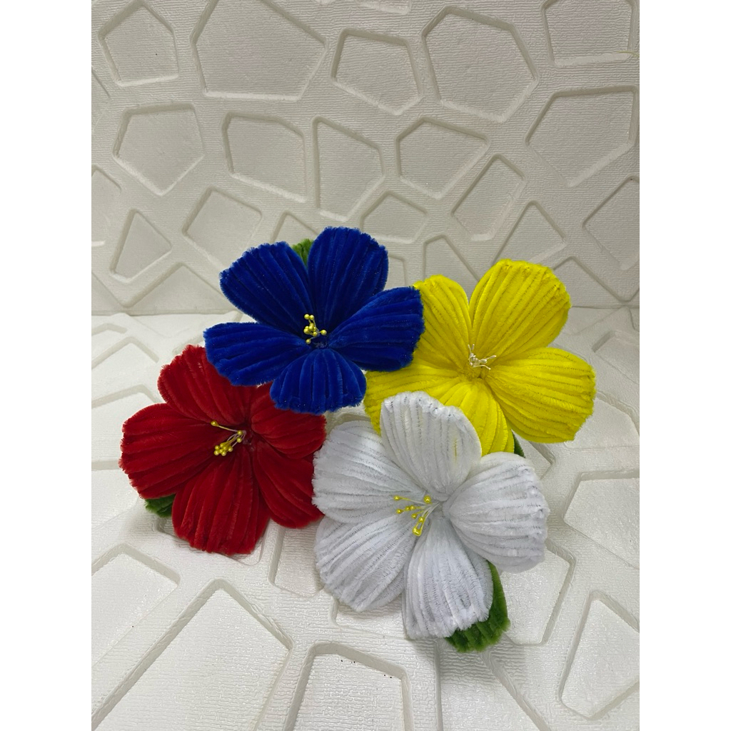 Bunga Merdeka Bunga Raya Kawat Bulu Hibicus Flower by Velvet Wire ...