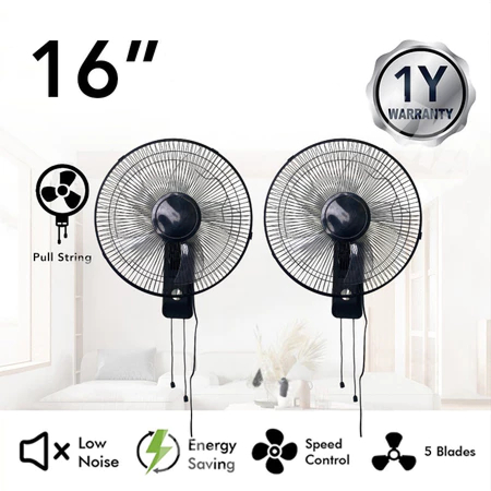 Product image 【LePinBang】Kipas Dinding 16" Wall Fan | Remote / Manual | Kuat & Senyap 静音强风节能壁挂风扇 2 Set Manual