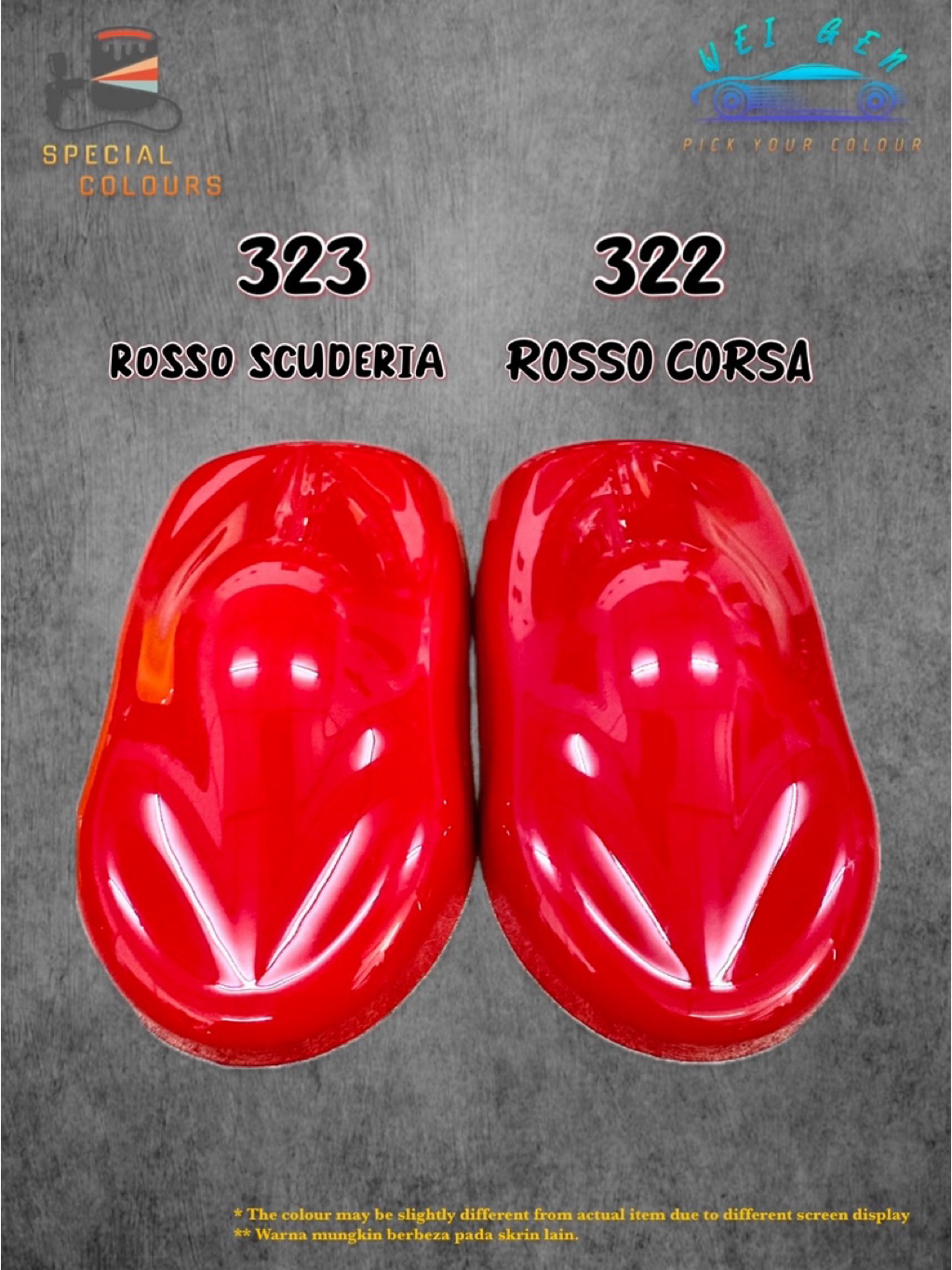 322 FERRARI RED - ROSSO CORSA ( CAR PAINT WITH HIGH TEMPERATTURE ...