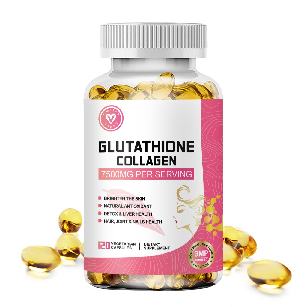 omilay glutathione Omilay Glutathione Collagen Capsules Anti-aging Skin Whitening Support Hair  and Nails Health