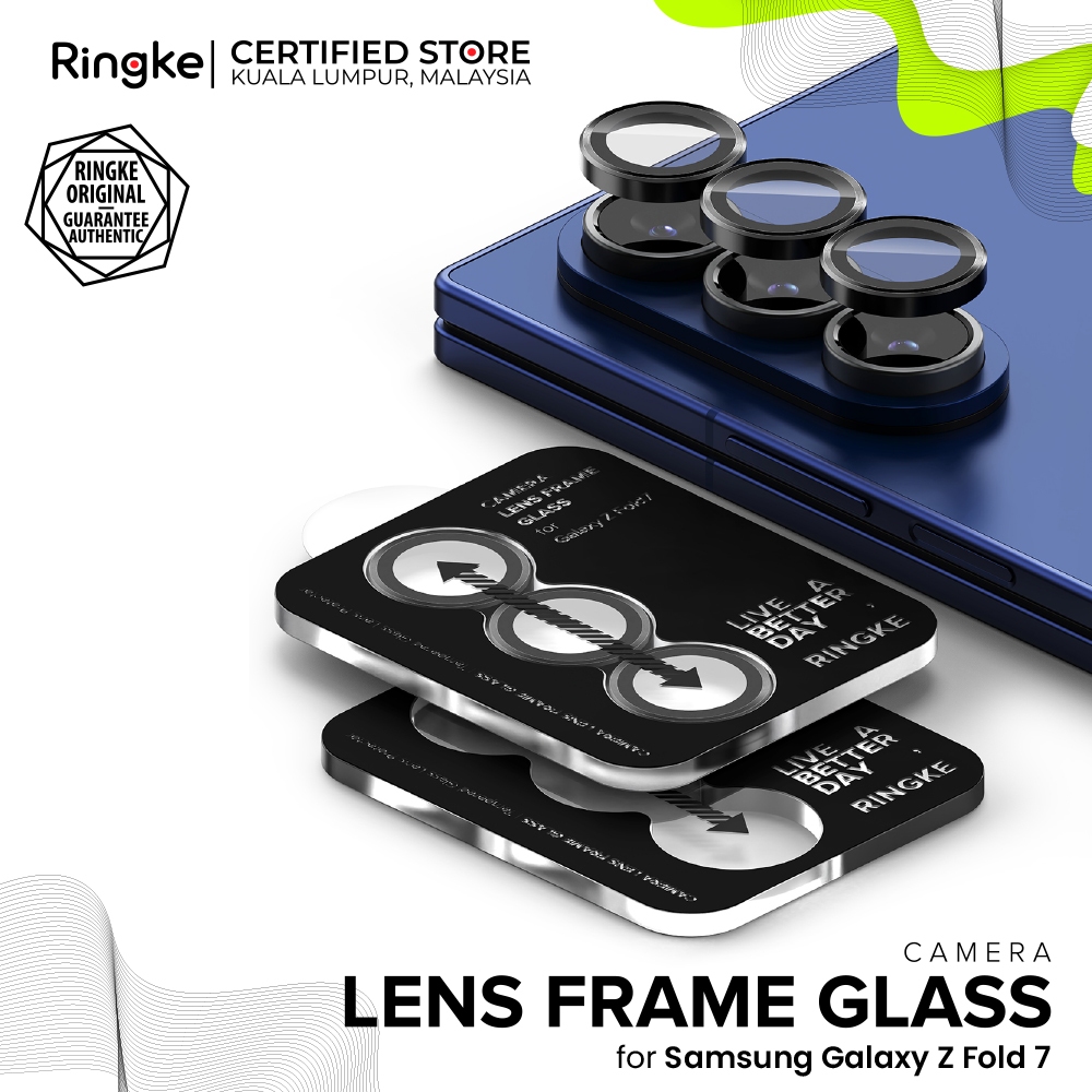 RINGKE® CAMERA LENS FRAME GLASS (2-Pack) Samsung Galaxy Z Fold 7 0.33mm ...