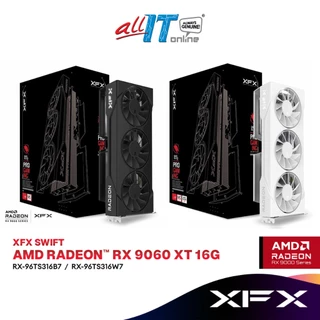 XFX Swift AMD Radeon RX 9060 XT 16GB GDDR6 White Graphics Card | RX-96TS316W7 / RX-96TS316B7