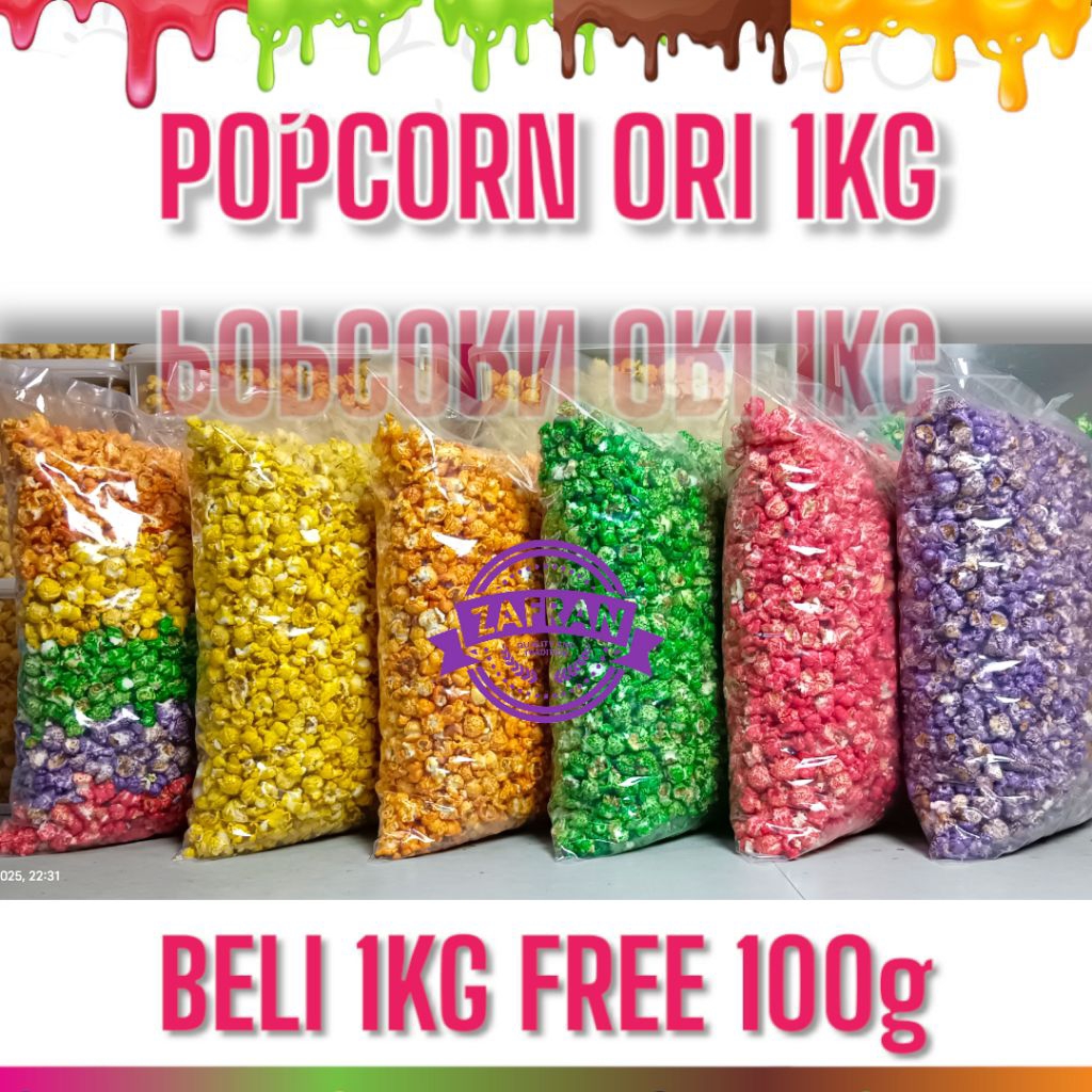 POPCORN ORI 1KG RASA MANIS DAN SEDAP (FREE 100g ) | Shopee Malaysia