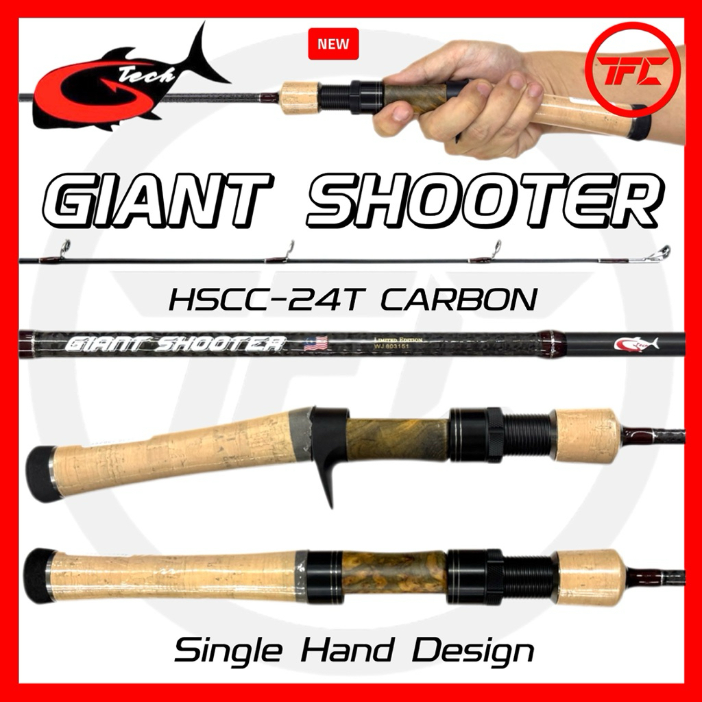 G-TECH Giant Shooter Single Hand Baitcast & Spinning Rod BC Baitcasting ...