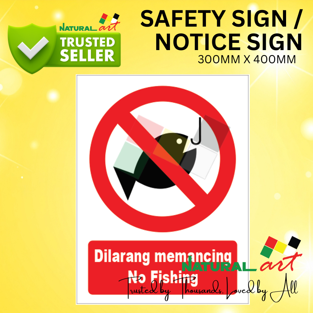 DILARANG MEMANCING SIGN / NO FISHING SIGN | Shopee Malaysia