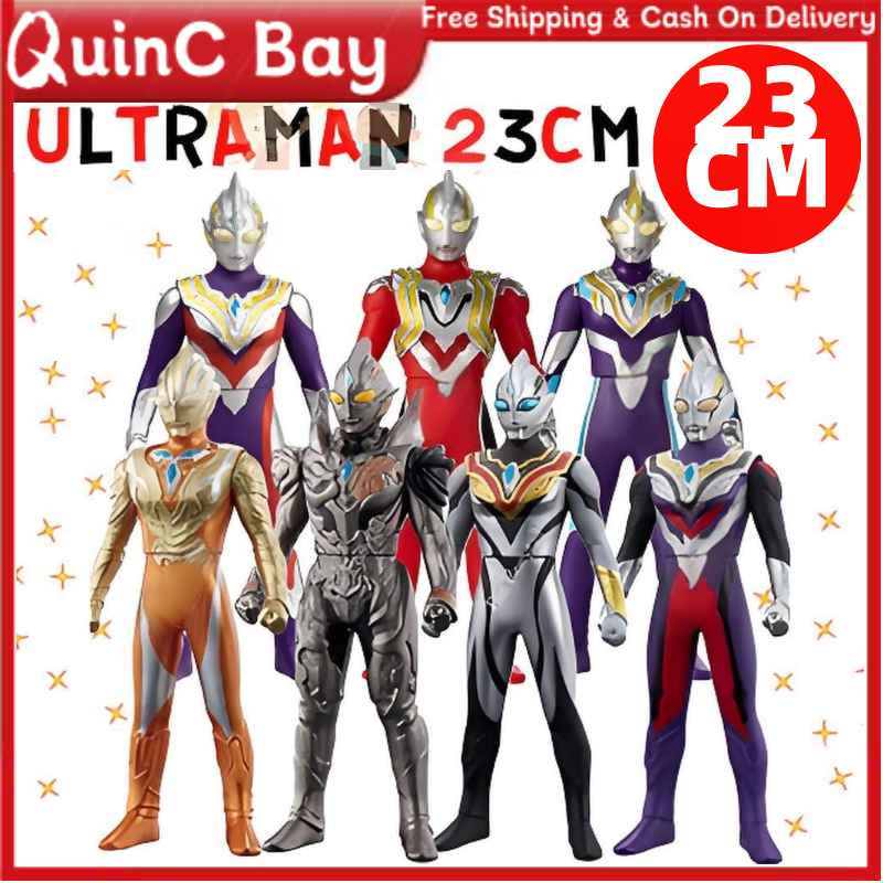 Big 23cm Ultraman Toys Mainan Figure Ribut Trigger Z Zero Tiga Geed Orb ...