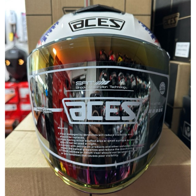 HELMET ACES R1 PETRIOT SEMAKIN DI DEPAN FREE SIZE L(60cm) | Shopee Malaysia
